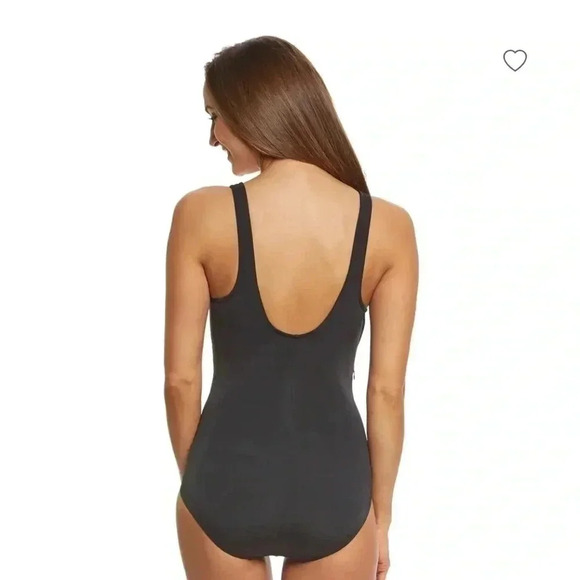 Active Spirit Pocketz shore point V neck swimsuit size 16 NWT pocket - Picture 2 of 10